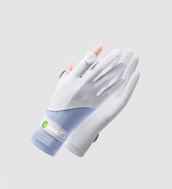 UPF 50+ Color-Block Anti-Slip Gloves