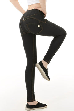 Leggings a vita alta effetto jeans con protezione UPF50+
