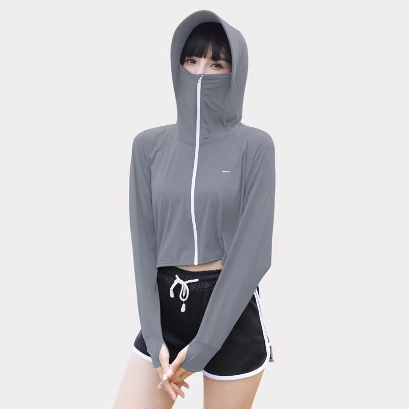 Zip Up Thumbhole Hooded Jacket UPF50+