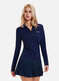 UPF 50+ Long-Sleeve Pickleball Polo