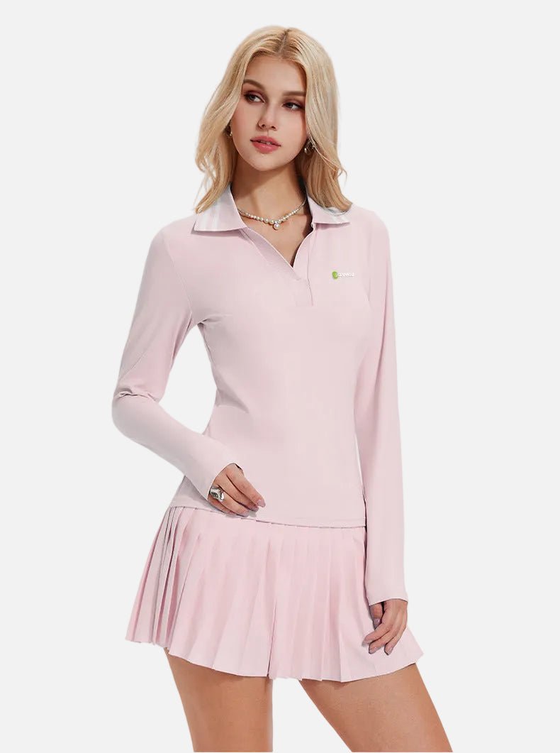 UPF 50+ Long-Sleeve Pickleball Polo