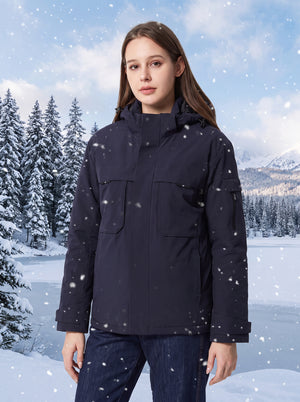 Outdoor #NavyBlue Dual Control Heated Softshell Jacket