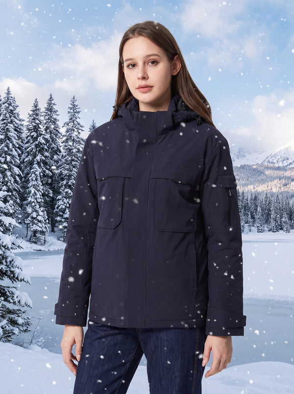 Outdoor #NavyBlue Dual Control Heated Softshell Jacket
