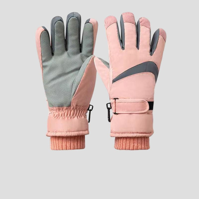 Pink Anti-Slip Touch Screen Winter Gloves