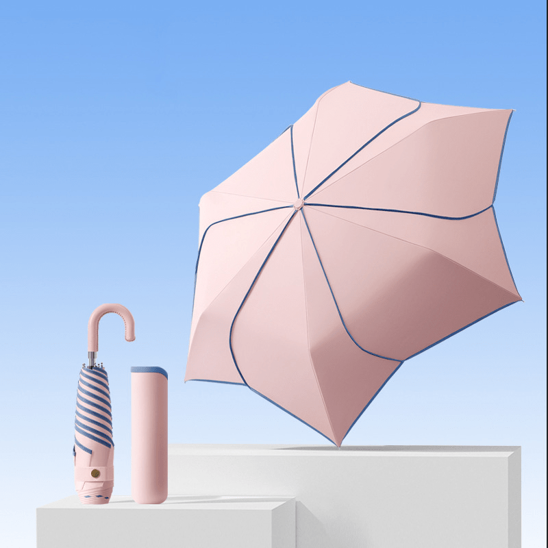 Pink Floral Sun Umbrella UPF50+