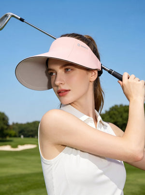#Pink Seamless Foldable Visor Sun Hat UPF50+