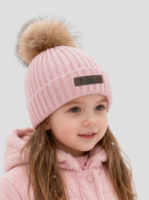 #Pink Soft kid Knit Beanie hat