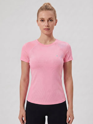 #Pink Women's Tight-fitting Yoga Top