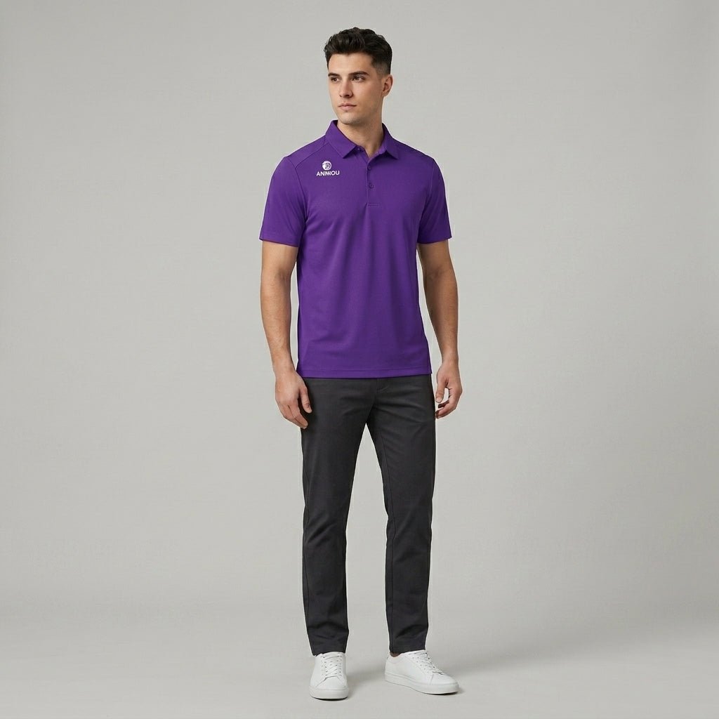 Purple Men's UV Protection Golf Polo