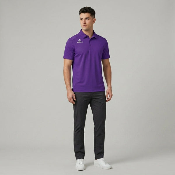 Purple Men's UV Protection Golf Polo
