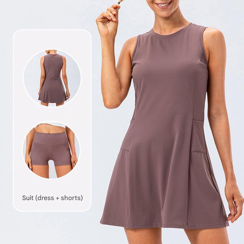 Purple Tennis Dress Two-Piece Set 