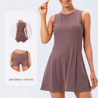 Purple Tennis Dress Two-Piece Set 