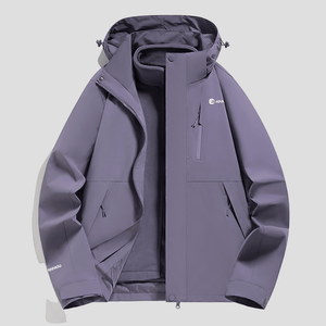 Purple Waterproof 3 in 1 Fleece Jacket by Anniou 
