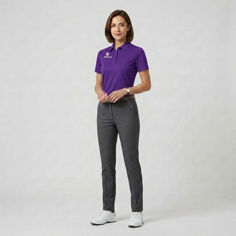 Purple Women UV Golf Polo Shirt