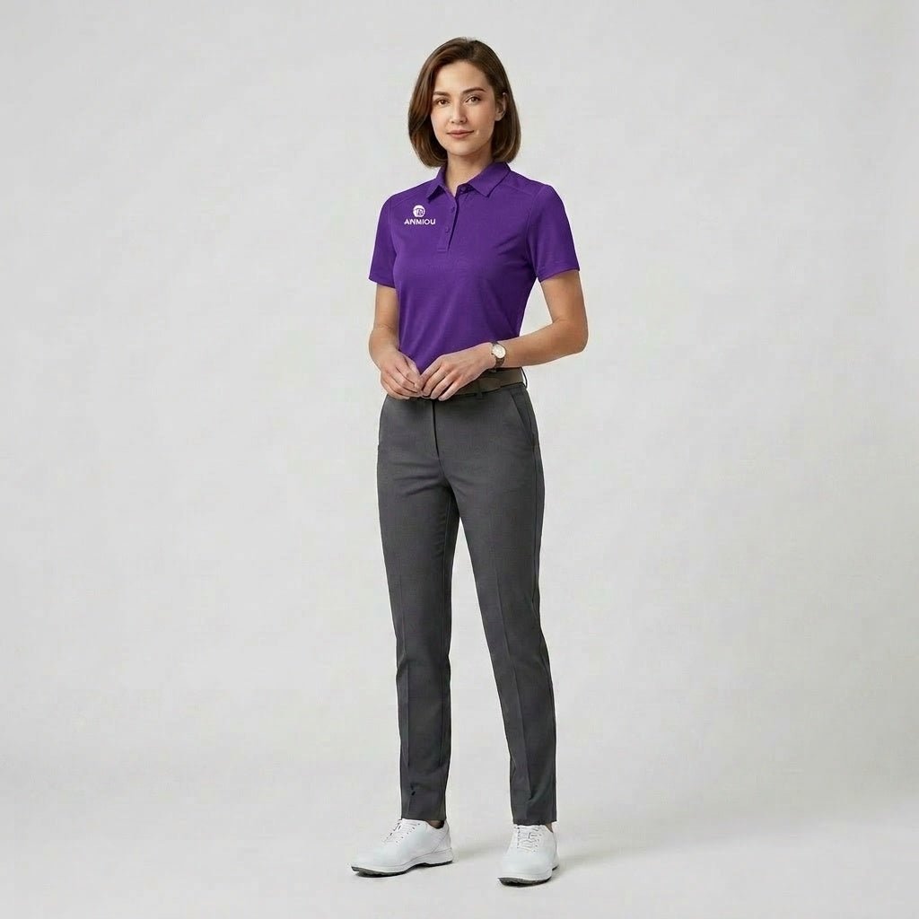Purple Women UV Golf Polo Shirt