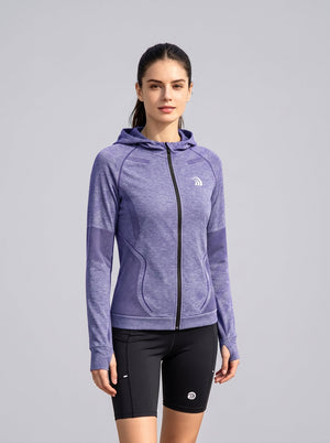 #Purple Women's Athletic Zip UP Hoodie