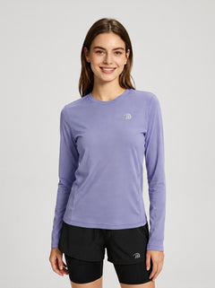 #Purple Women's Long Sleeve Fitness T-Shirt