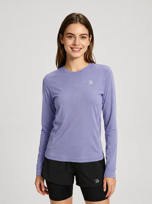 #Purple Women's Long Sleeve Fitness T-Shirt