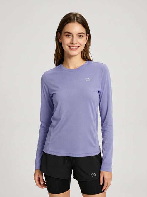 #Purple Women's Long Sleeve Fitness T-Shirt