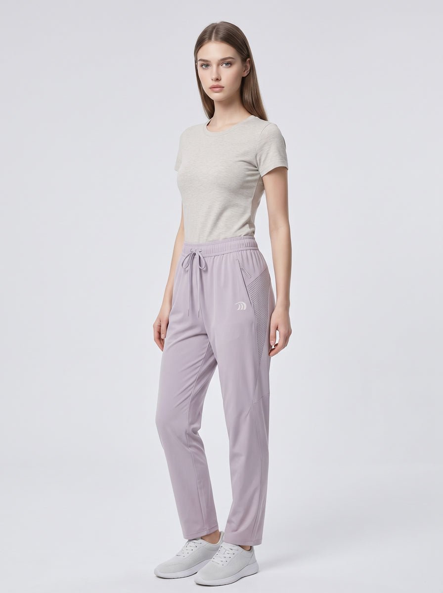 #Purple Womens Quick Dry Straight Leg Pants
