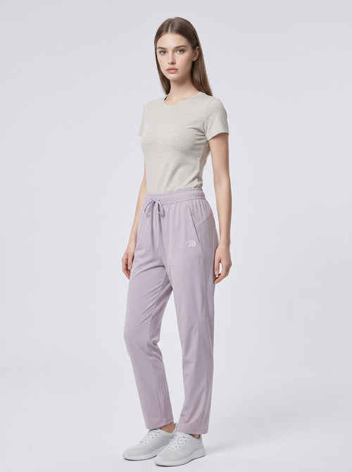 #Purple Womens Quick Dry Straight Leg Pants