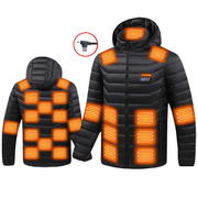 25 Area Hooded Lightweight Quilted Heated Jacket