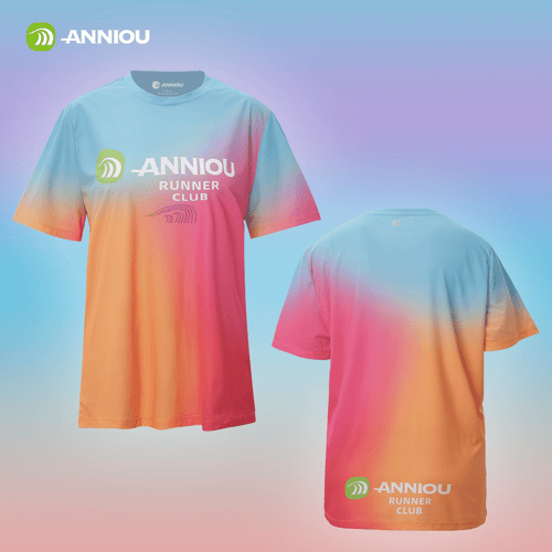 #Rainbow Gradient Ultralight Running T-shirt