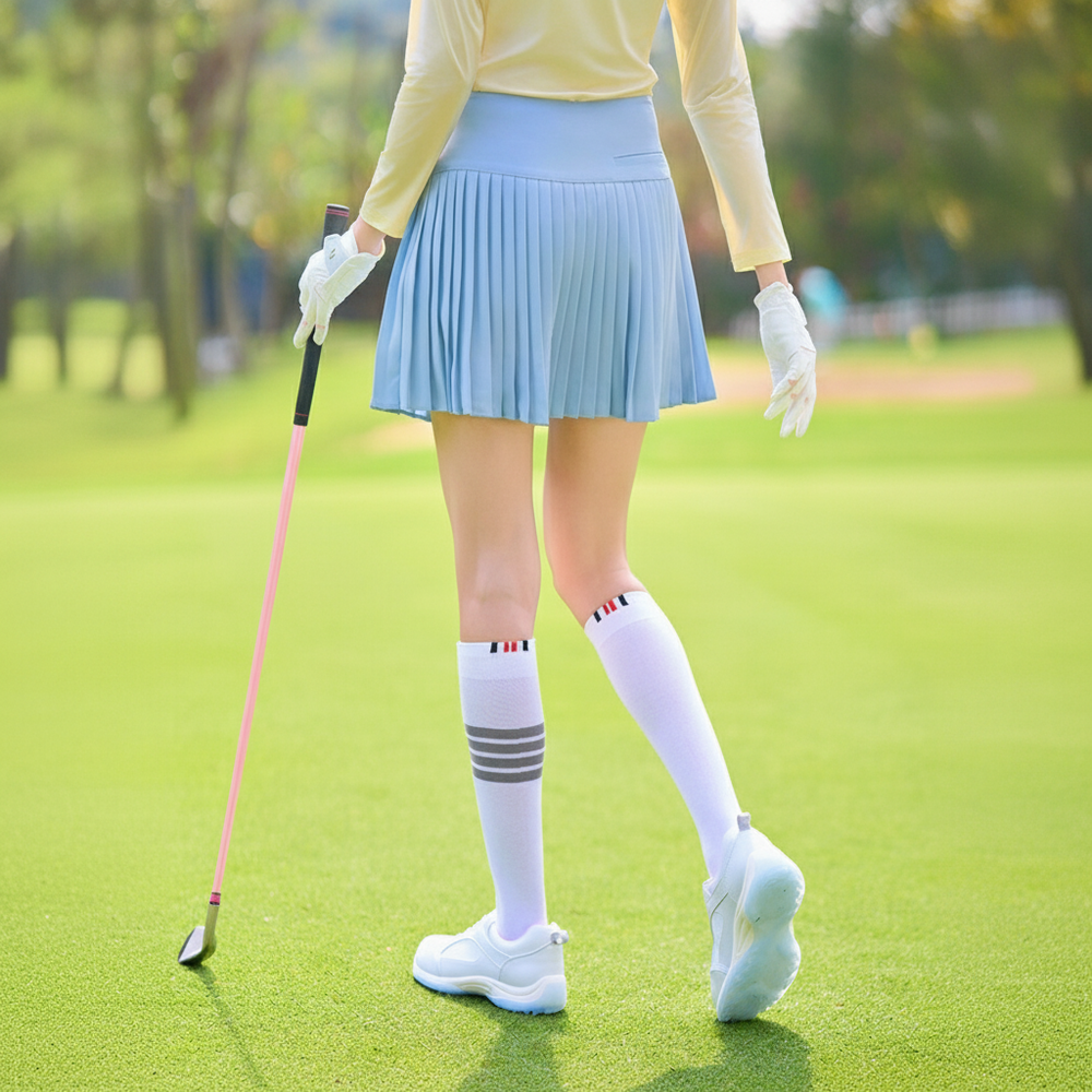 Reaf of Women's Blue Golf Performance Pleated  Skort