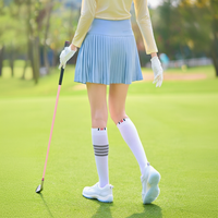 Reaf of Women's Blue Golf Performance Pleated  Skort