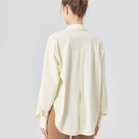 Rear of Light Yellow Sun Protective UPF 50+ Sun Shirt