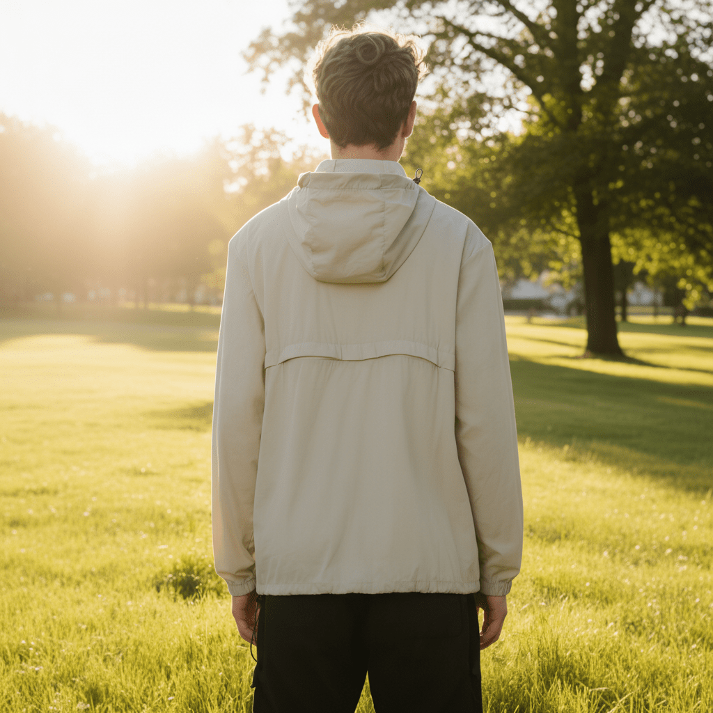 Rear of Lightweight Hiking Hoodie Jacket