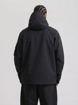 #Black Rear of Men's Windproof Ski Jacket