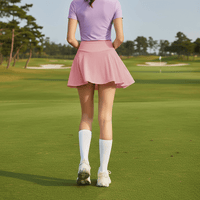 Rear of Pink UPF50+ Golf Skort