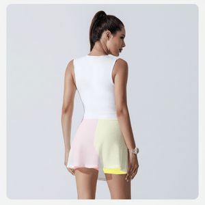 Rear of #Pink UV Protection Golf Skirt