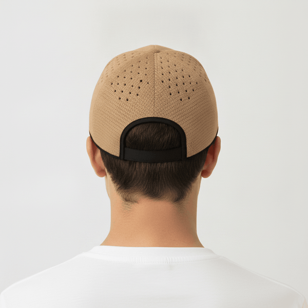 Rear of Quick-Dry #Yellow Baseball Cap UPF50+