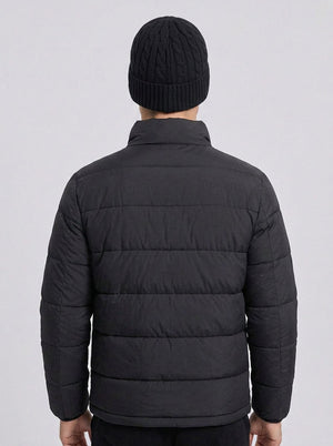 #Black Men Cable Knit Beanie Hat
