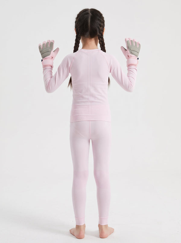 #Pink Children's Ski Base Layer Set