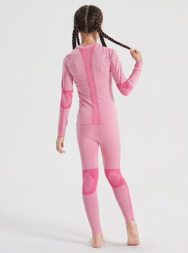 #DarkPink Children's Ski Base Layer Set