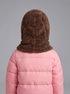 #Browm  Kids Plush Balaclava Hat