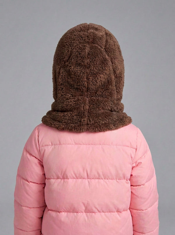 #Browm  Kids Plush Balaclava Hat