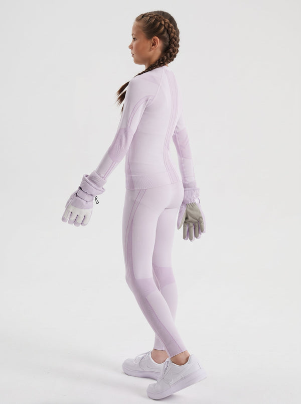 #Purple Children's Ski Base Layer Set