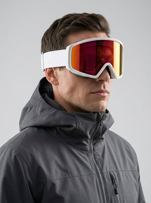 #Red Dual Layer Anti Fog Snow Goggles
