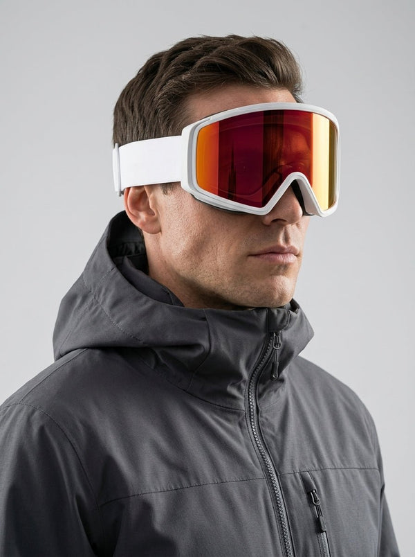 #Red Dual Layer Anti Fog Snow Goggles