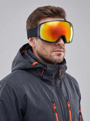 #Red Magnetic Lens Anti‑Fog Ski Goggles