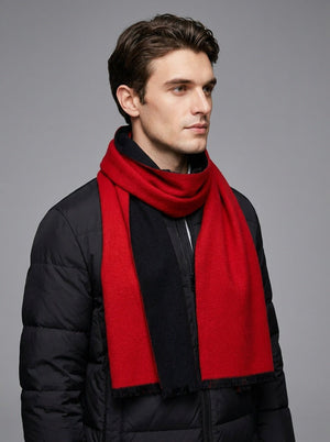 #Red Men Mulberry Silk Scarf