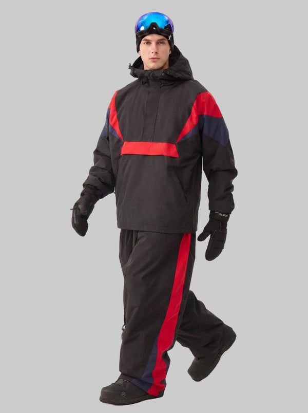 #Red Men's Ski Jacket & Trouser Set