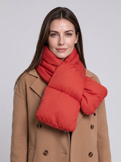 #Red Padded Heated Scarf