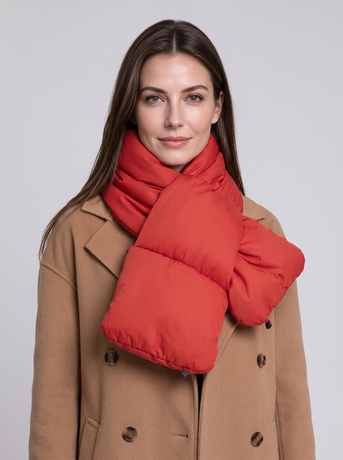 #Red Padded Heated Scarf