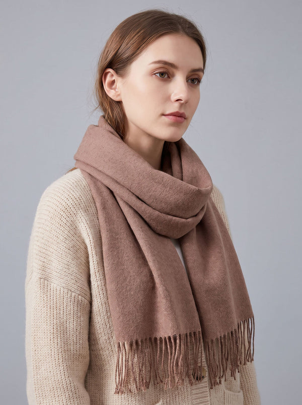 #Redstrawberry Women Ladies Solid Fringe Scarf