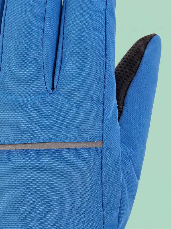 Reflective strip design with #Blue Thermal Ski Gloves